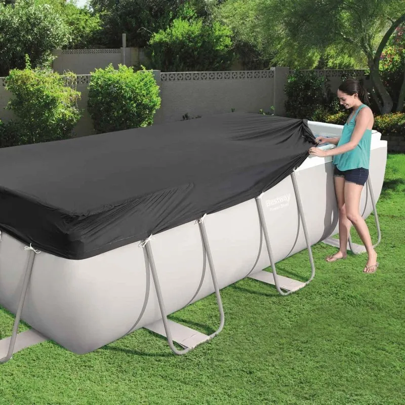 Cubierta para piscina de cremallera Bestway 58232 de 396 x 172 cm.