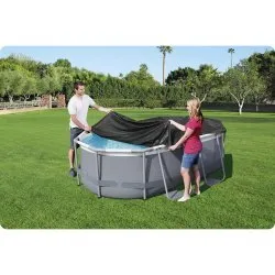 Cubierta para piscina de marco ovalado 300 x 200 x 84 cm Bestway 58424.