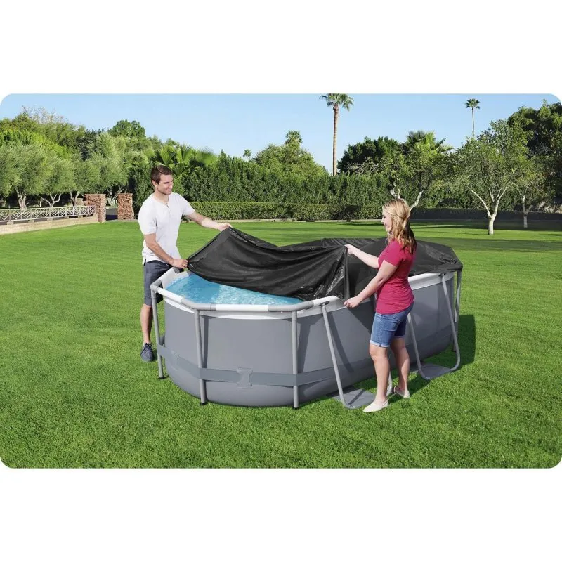 Cubierta para piscina de marco ovalado 300 x 200 x 84 cm Bestway 58424.