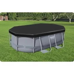 Cubierta para piscina de marco ovalado 300 x 200 x 84 cm Bestway 58424.