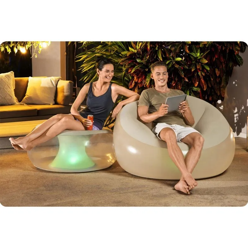 Sillón hinchable Bestway 75086 LED.