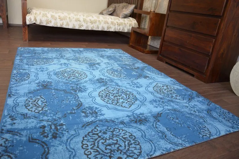 Alfombra VINTAGE 22213/473 azul clásico