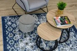 Alfombra acrílica YAZZ 7006 Oriente gris/azul/marfil