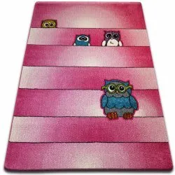 Alfombra KIDS Búhos rosa C412