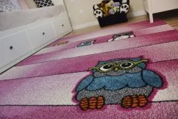 Alfombra KIDS Búhos rosa C412