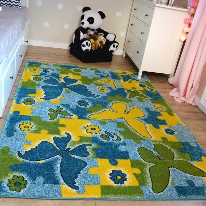 Alfombra KIDS Mariposa azul C429