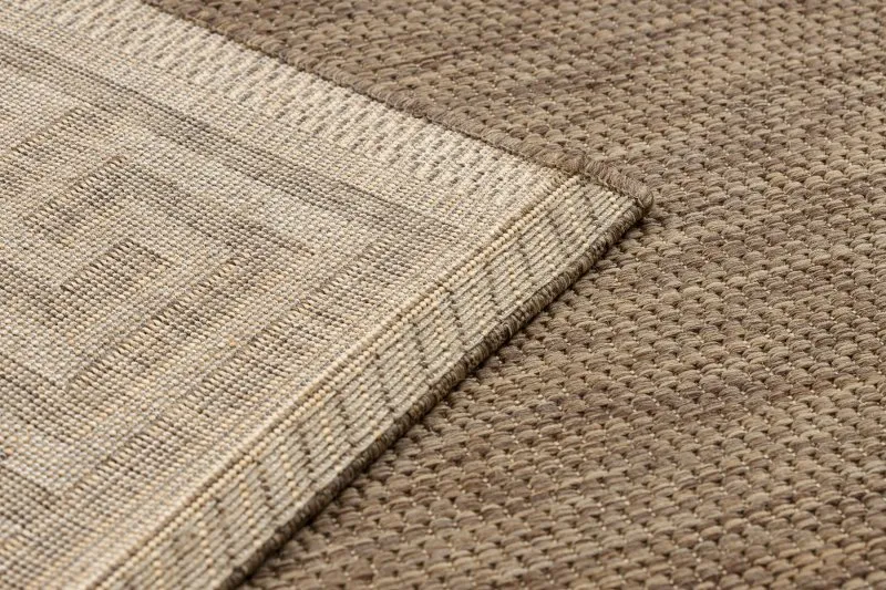Alfombra de cuerda sisal FLOORLUX 20014 color café/color maíz