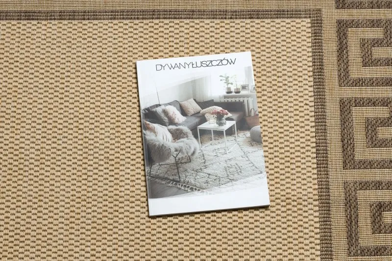 Alfombra de cuerda sisal FLOORLUX 20014 color maíz/color café