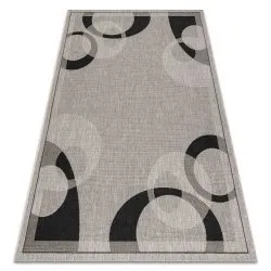Alfombra de cuerda sisal FLOORLUX 20078 plateado /negro