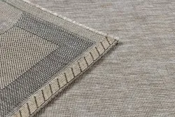 Alfombra de cuerda sisal FLOORLUX 20078 plateado /negro