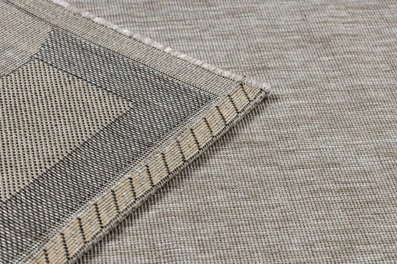 Alfombra de cuerda sisal FLOORLUX 20078 plateado /negro