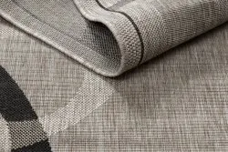 Alfombra de cuerda sisal FLOORLUX 20078 plateado /negro