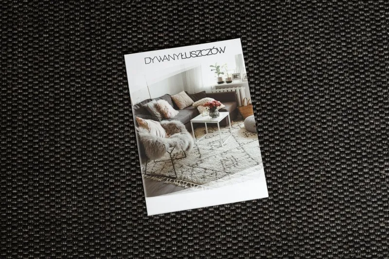 Alfombra de cuerda sisal FLOORLUX 20195 negro/plateado