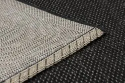 Alfombra de cuerda sisal FLOORLUX 20195 negro/plateado