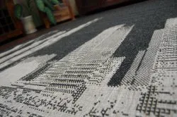 DYWAN SZNURKOWY SIZAL FLOORLUX 20240 czarny / srebrny 