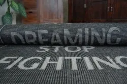 Alfombra de cuerda sisal FLOORLUX 20275 YOLO negro/plateado