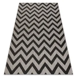 DYWAN SZNURKOWY SIZAL FLOORLUX 20340 silver / black ZYGZAK