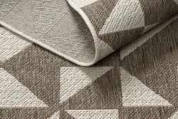 DYWAN SZNURKOWY SIZAL FLOORLUX 20489 champagne / taupe TRÓJKĄTY