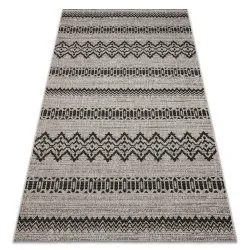 Alfombra de cuerda sisal FLOORLUX 20510 plateado/negro