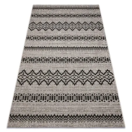 Alfombra de cuerda sisal FLOORLUX 20510 plateado/negro