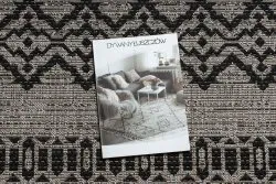 Alfombra de cuerda sisal FLOORLUX 20510 plateado/negro