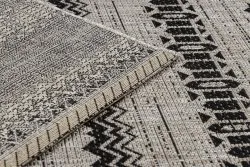 Alfombra de cuerda sisal FLOORLUX 20510 plateado/negro