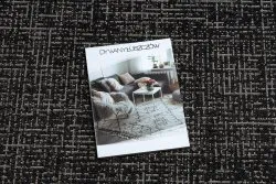 Alfombra de cuerda sisal FLOORLUX Circulo 20401 Marco negro/plateado