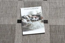 DYWAN SZNURKOWY SIZAL FLOORLUX 20079 kwadraty srebrny / czarny