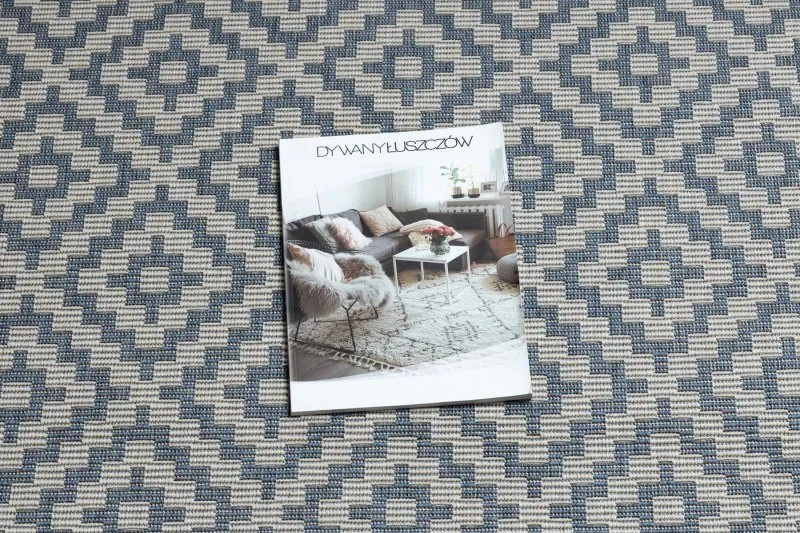 Alfombra de cuerda sisal FLAT 48357/951 Cuadrados