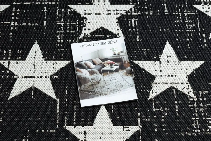 Alfombra de cuerda sisal FLAT 48648/690 Estrellas