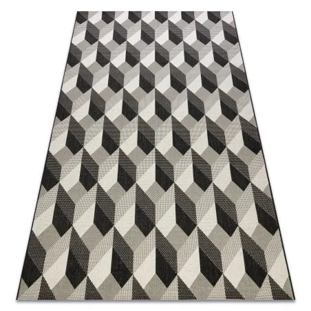 Alfombra de cuerda sisal FLAT 48624/690 Cubos 3D