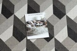 Alfombra de cuerda sisal FLAT 48624/690 Cubos 3D