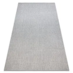 Alfombra de cuerda sisal FLAT 48663/037 uniforme plateado