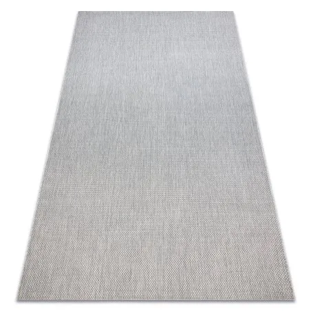 Alfombra de cuerda sisal FLAT 48663/037 uniforme plateado