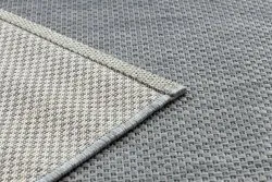 Alfombra de cuerda sisal FLAT 48663/037 uniforme plateado