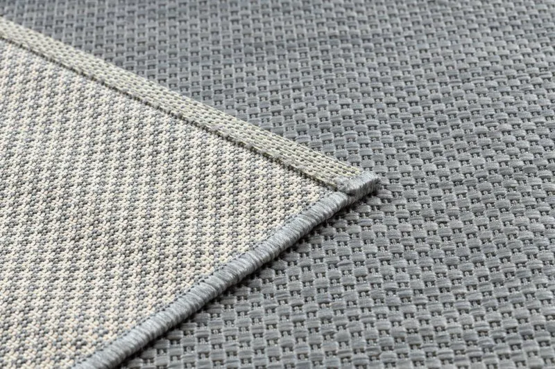 Alfombra de cuerda sisal FLAT 48663/037 uniforme plateado