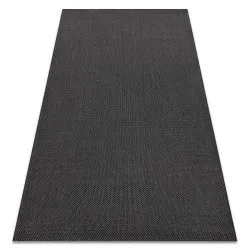 Alfombra de cuerda sisal FLAT 48663/090 Liso negro