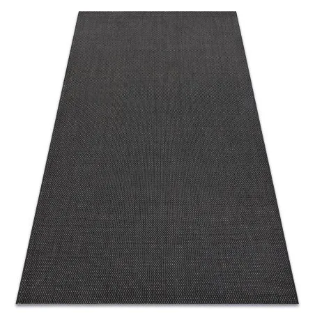 Alfombra de cuerda sisal FLAT 48663/090 Liso negro