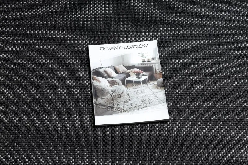Alfombra de cuerda sisal FLAT 48663/090 Liso negro