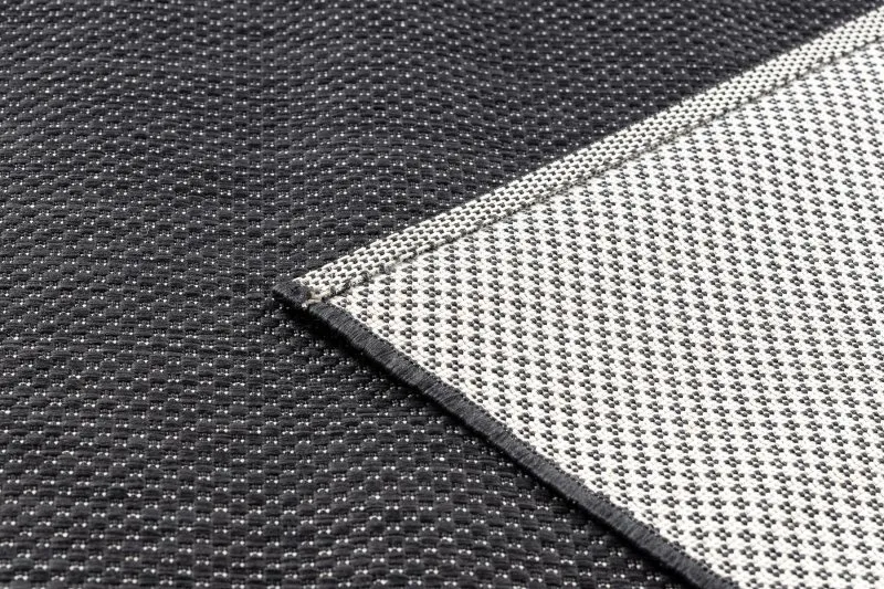 Alfombra de cuerda sisal FLAT 48663/090 Liso negro