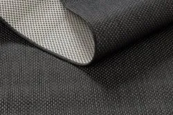 Alfombra de cuerda sisal FLAT 48663/090 Liso negro