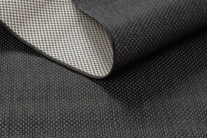 Alfombra de cuerda sisal FLAT 48663/090 Liso negro