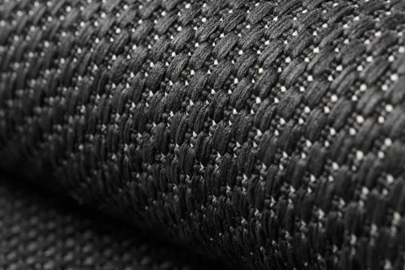 Alfombra de cuerda sisal FLAT 48663/090 Liso negro