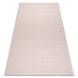 Alfombra de cuerda sisal FLAT 48603/526 Ojetes crema/rosa
