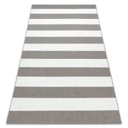 Alfombra sisal FLAT 48644686 Rayas blanco beige