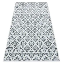 Alfombra de cuerda sisal COLOR 19246/969 Flores blanco