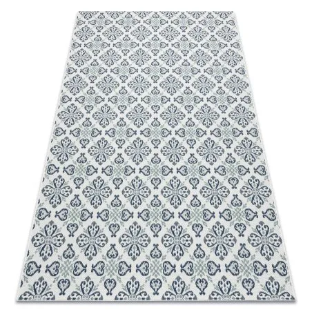 Alfombra de cuerda sisal COLOR 19246/969 Flores blanco
