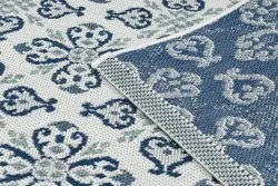 Alfombra de cuerda sisal COLOR 19246/969 Flores blanco
