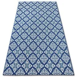 Alfombra de cuerda sisal COLOR 19246/699 Flores azul