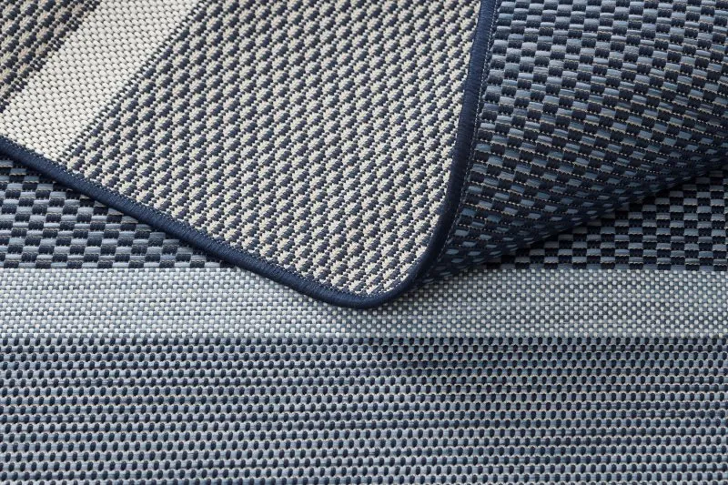 Alfombra de cuerda sisal COLOR 47011/309 Rayas azul